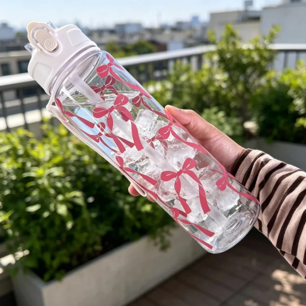 Floral Bow Water Bottle