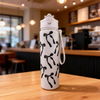 Sport Straw Water Bottle with Carry Strap