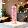 Floral Bowknot Print Water Bottle