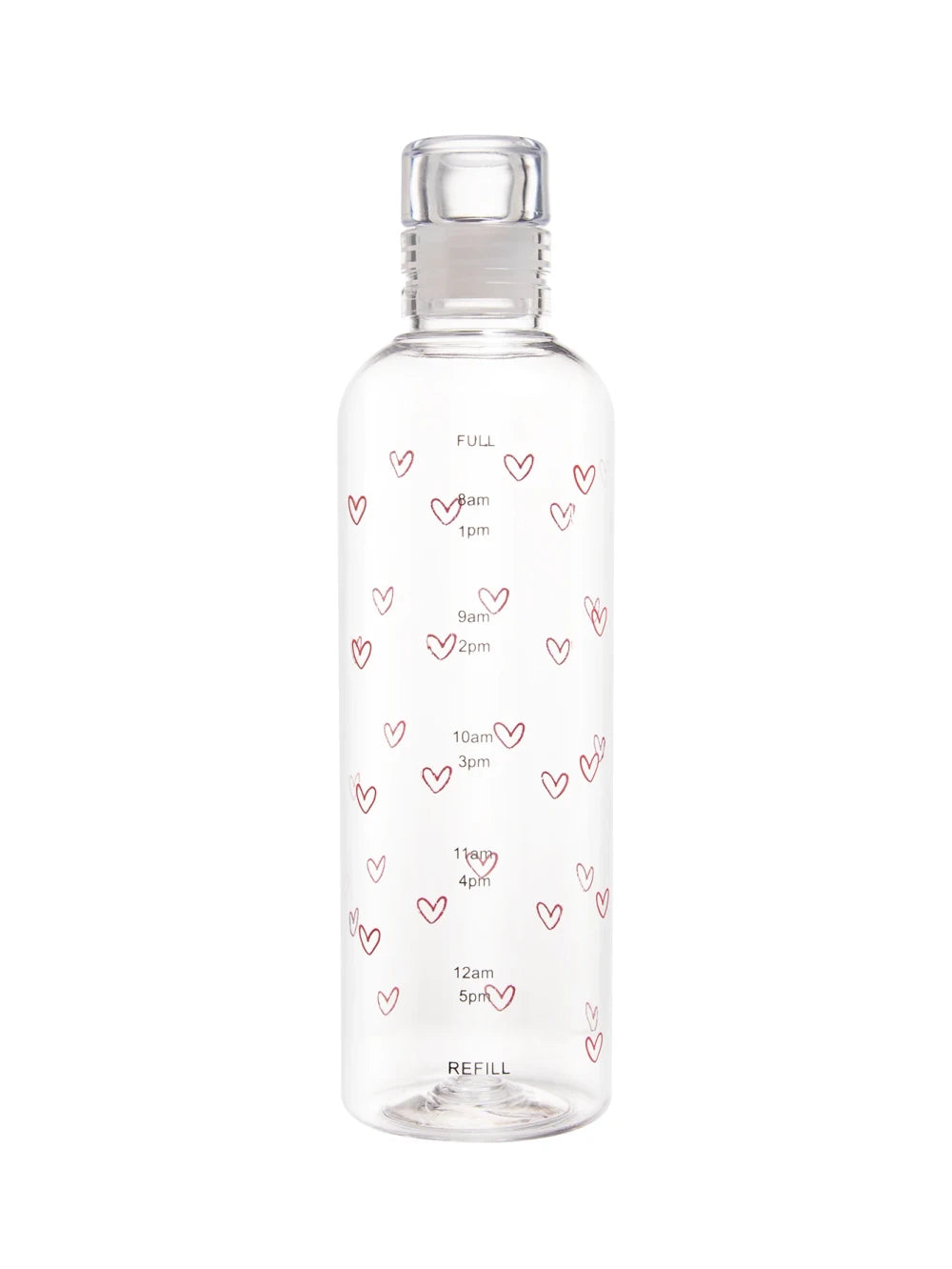 Leakproof Plastic Water Bottle with Time Markers