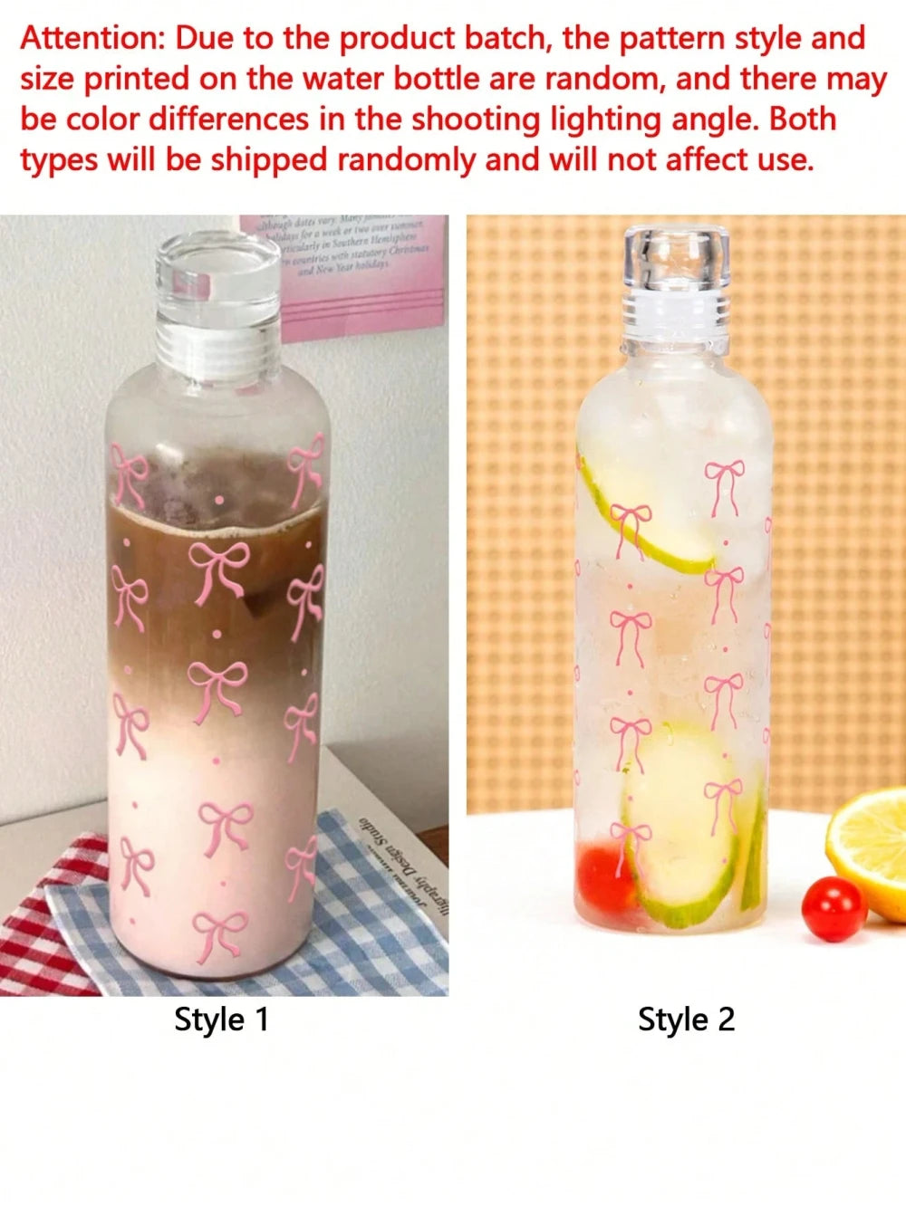 Leakproof Plastic Water Bottle with Time Markers