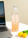 Leakproof Plastic Water Bottle with Time Markers