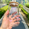 Pink Bow Glass Tumbler