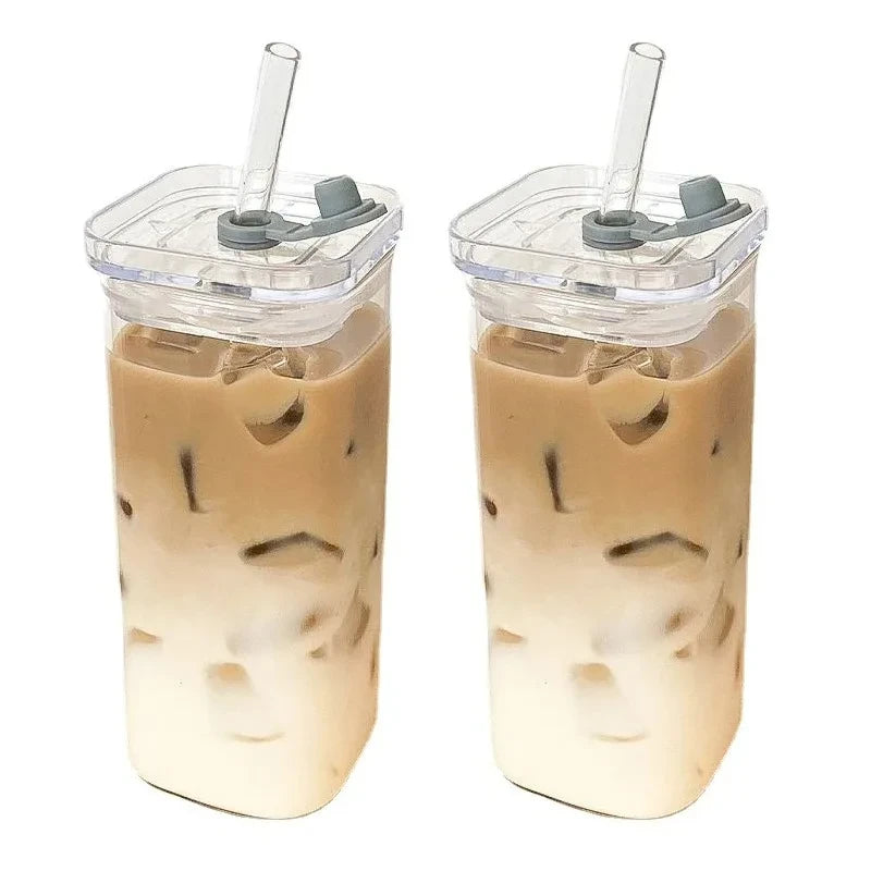 Square Glass Coffee Cup