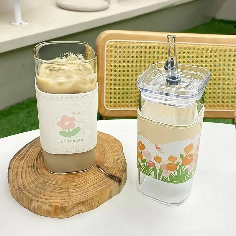 Square Glass Coffee Cup