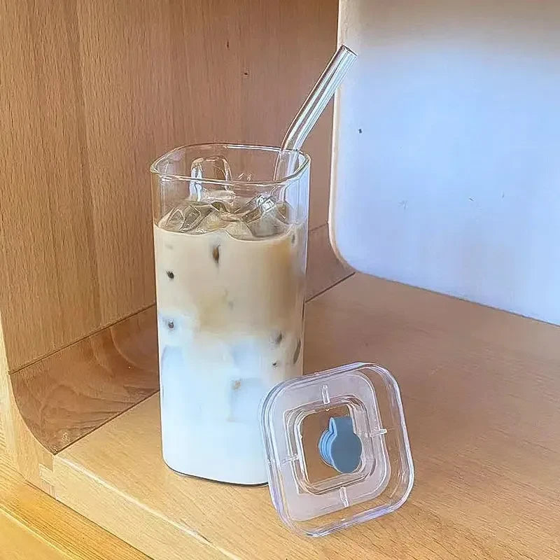 Square Glass Coffee Cup