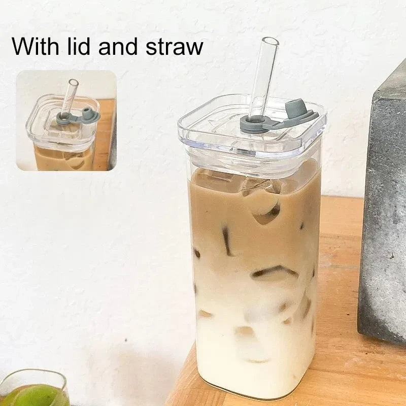 Square Glass Coffee Cup