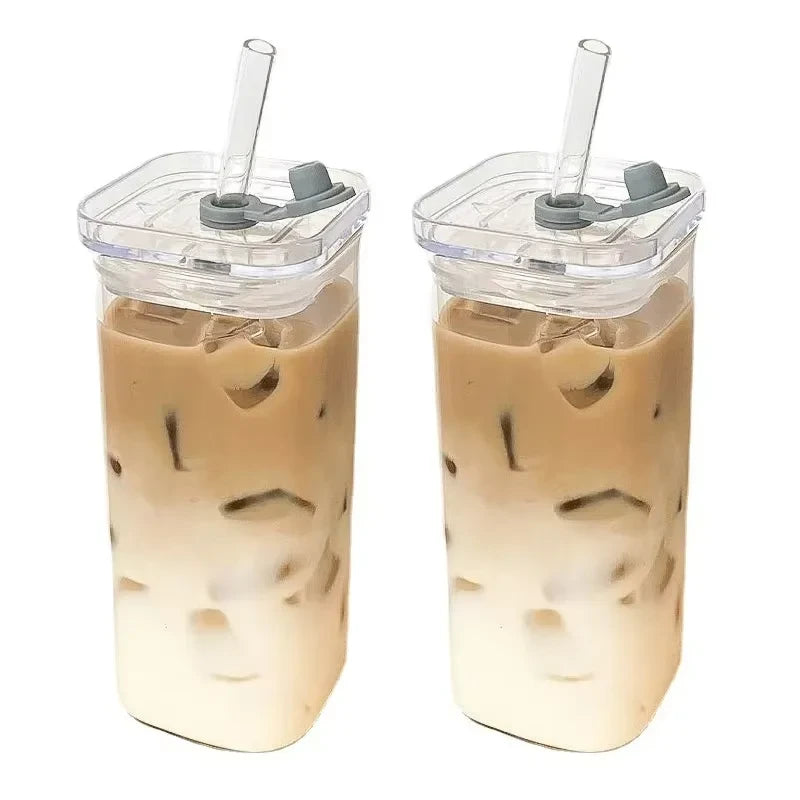 Square Glass Coffee Cup