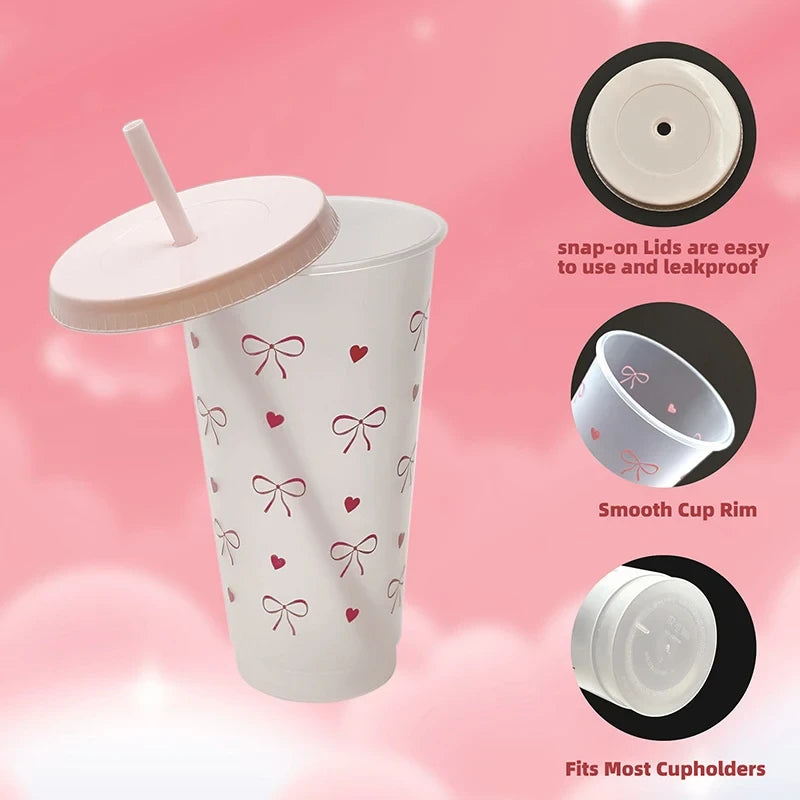 Bowknot Aesthetic Plastic Tumbler